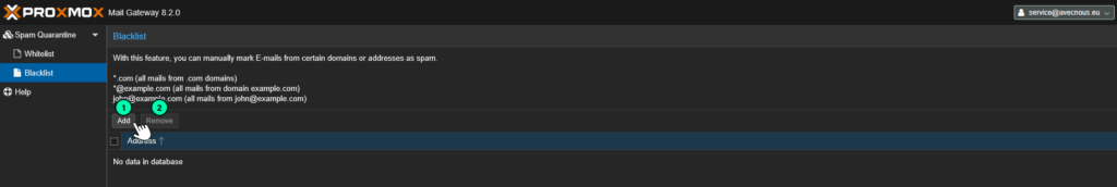 Tutoriel PMG spams : etape 6